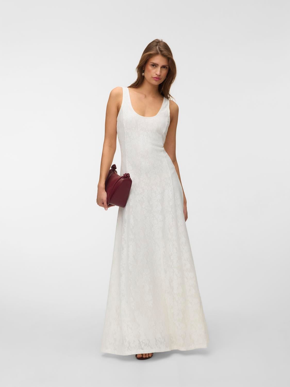 VMSALINA Long Dress - Cloud Dancer - VERO MODA & VILA Bergvik
